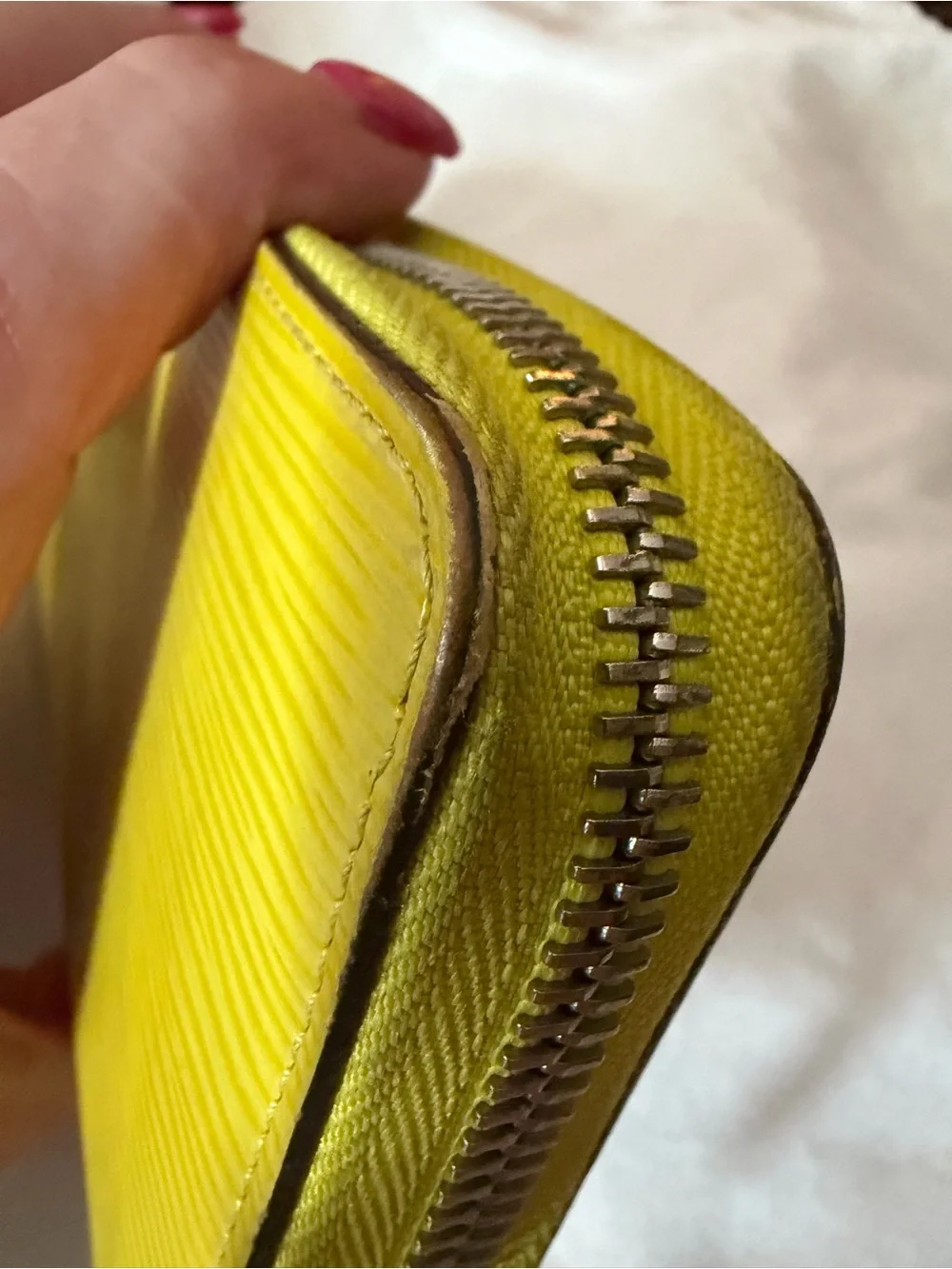 Louis Vuitton Yellow Epi Zip-Around Wallet